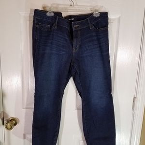 Dark wash, straight leg, size 16 short jeans